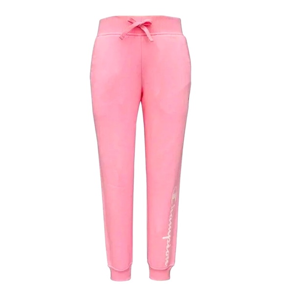 NEW Champion PINK CANDY Little Girls Script Fleece Joggers Pant - Picture 1 of 8